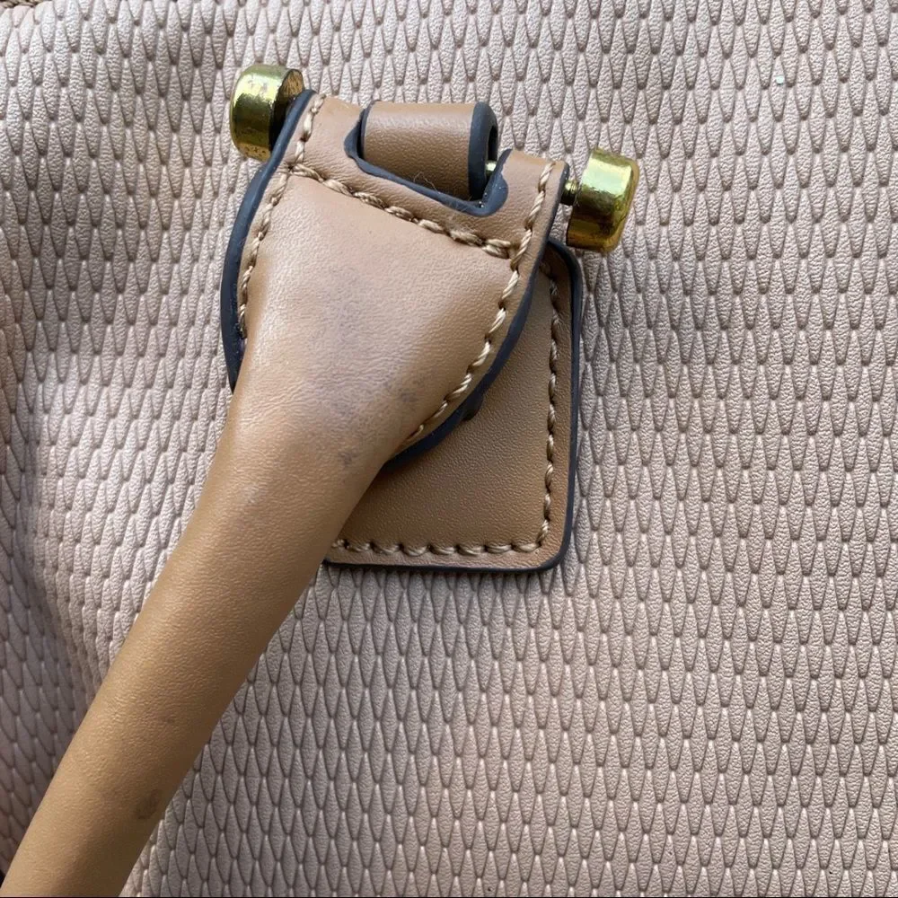 Adrienne Vittadini Beige Tan Laptop Tote Bag